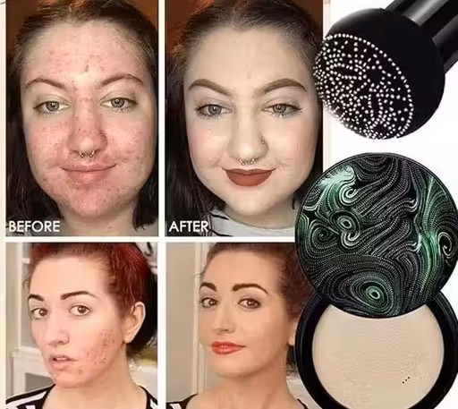 Original Korean SUNISA BB And CC Cream Foundation With Mushroom Head Cushion 20G And Brush For Makeup, Foundation Blusher Brush For Blending Liquid, Compact Powder Brush (Pack of 1) - Image 4